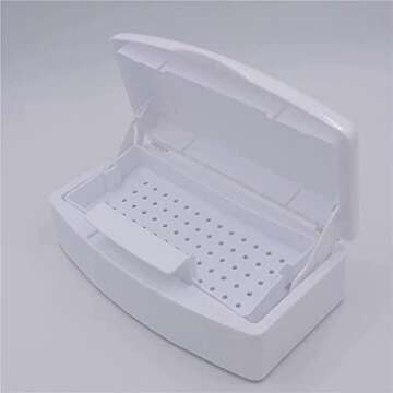 Nail Clean Tool Box Plastic Beauty Art Implement Tray for Manicure Tweezers