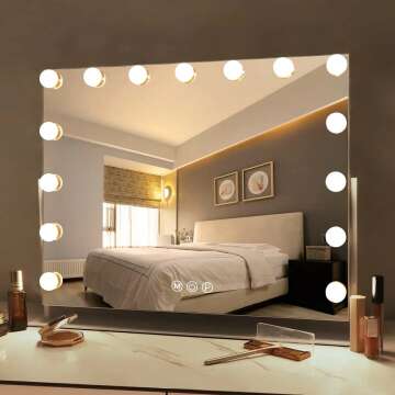 FENCHILIN Lighted Vanity Mirror with LED Bulbs