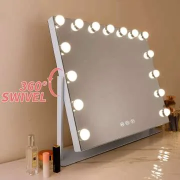 FENCHILIN Lighted Vanity Mirror with LED Bulbs