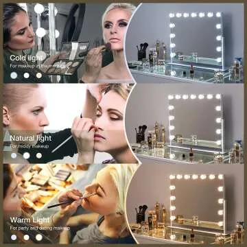 FENCHILIN Lighted Vanity Mirror with LED Bulbs