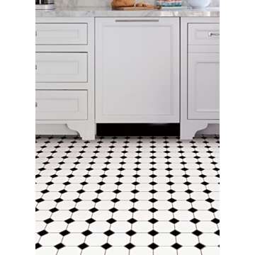 FloorPops Hudson Peel & Stick Floor Tiles, Black
