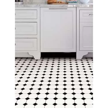 FloorPops Hudson Peel & Stick Floor Tiles, Black