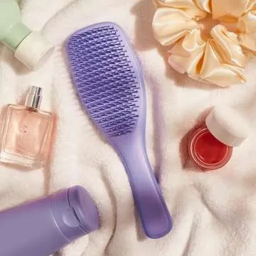 Tangle Teezer Ultimate Detangler Naturally Curly Hair Brush, Dry & Wet Hairbrush, Reduces Frizz & Breakage, for 3C to 4C Curly Hair Types, Purple Passion
