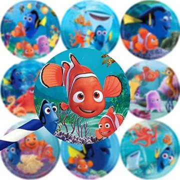 120pcs Nemo Stickers, Dory Party Favors Supplies for Under The Sea Birthday Decorations Decor