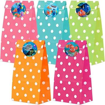 120pcs Nemo Stickers, Dory Party Favors Supplies for Under The Sea Birthday Decorations Decor
