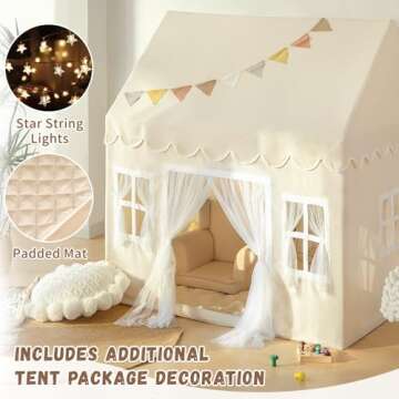 Kids Play Tent with Padded Mat for Indoor & Outdoor Fun