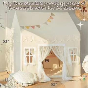 Kids Play Tent with Padded Mat for Indoor & Outdoor Fun
