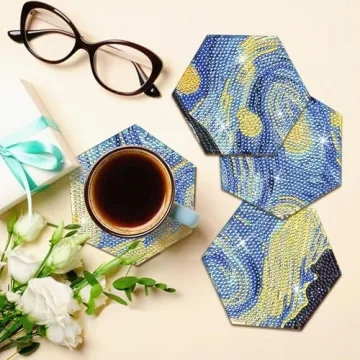 Diamond Painting Coaster Kits Starry Night - 7 PCS