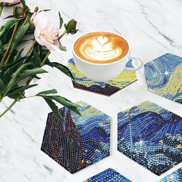 Diamond Painting Coaster Kits Starry Night - 7 PCS