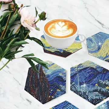 Diamond Painting Coaster Kits Starry Night - 7 PCS