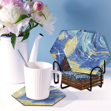 Diamond Painting Coaster Kits Starry Night - 7 PCS