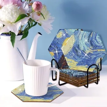 Diamond Painting Coaster Kits Starry Night - 7 PCS