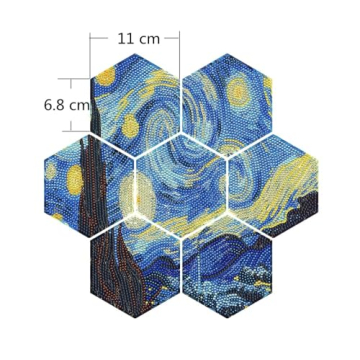 Diamond Painting Coaster Kits Starry Night - 7 PCS