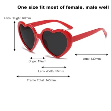 Armear Heart Sunglasses for Women - Retro Fun & Stylish