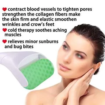 DBlosp Ice Roller -2 Ice Rollers Set Face Body Massage Stainless Steel Wheel/ABS Wheel Prevent Wrinkles Anti Aging for Face & Eye Wrinkle Puffiness,Migraine,Pain Relief and Minor Injury