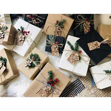 RUSPEPA White Kraft Paper Roll for Crafting and Wrapping