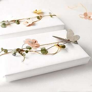 RUSPEPA White Kraft Paper Roll for Crafting and Wrapping