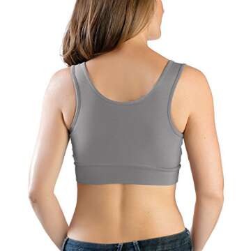 Kindred Bravely Extra Soft Organic Cotton Busty Wireless Nursing Sleep Bra | Maternity Bra for E, F, G Cup (Grey, Medium-Busty)