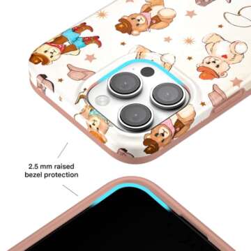 Stylish 10ft Drop Tested Cowboy Teddy Bear Case for iPhone 16 Pro