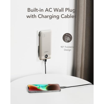 VEGER 10000mAh Portable Charger with Built-in Cables