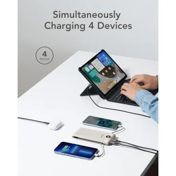 VEGER 10000mAh Portable Charger with Built-in Cables