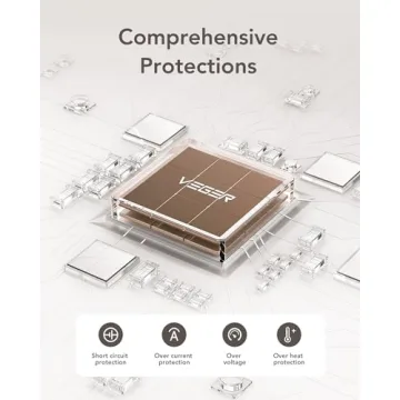 VEGER 10000mAh Portable Charger with Built-in Cables