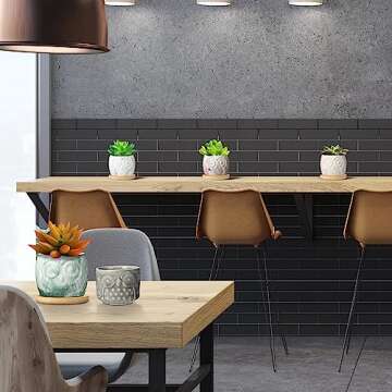 Domensi 12 Pack Owl Succulent Pots Mini Ceramic Planter with Drainage Hole and Bamboo Tray Mini Owl Flower Pot Set Cactus Pot Cute Plant Pots for Home Office Desktop Windowsill Decoration Gifts