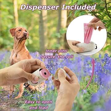PETOX Dog Poop Bags Rolls for Puppy Outdoor Walking and Travel, Unscented, Thick Plastic and Leak-Proof Pets Poop Bags Refills, Large 9 x 13 Inches, 150 Count (10 Pink Refill Rolls, 15 Per Roll)