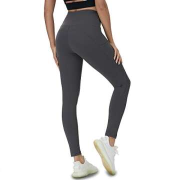 Yoga Pants for Women - Yoga Pants for Women - Leggings for Women, High Waisted Yoga Pants Leggings with Pockets Grey