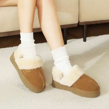 Stylish Stelle Plush Platform Slippers: Cozy & Chic Shoes for All