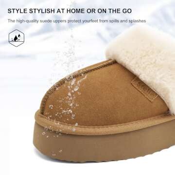 Stylish Stelle Plush Platform Slippers for Women