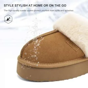 Stylish Stelle Plush Platform Slippers for Women