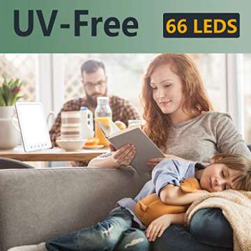 Easysleep Lamp 10000 Lux LED Energy Therapy White Warm Light with 7 Timer and 10 Adjustable Brightne...