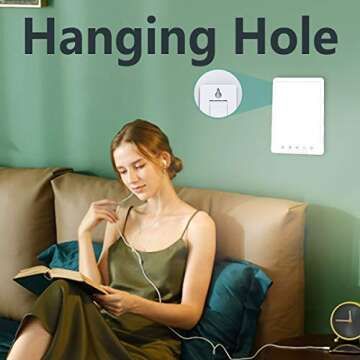 Easysleep Lamp 10000 Lux LED Energy Therapy White Warm Light with 7 Timer and 10 Adjustable Brightness and with Memory Function and 2 Flexible Placement. (White)