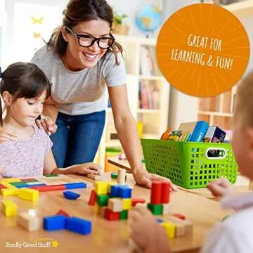 Really Good Stuff Colorful Multi-Purpose Storage Baskets