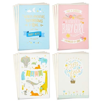 Hallmark Baby Shower Cards (12 Pack) - Welcome Baby, Gender Reveal