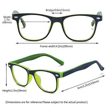 Outray Kids Computer Anti Blue Light Glasses for Boys and Gilrs Anti Eyestrain 2185c3 Green