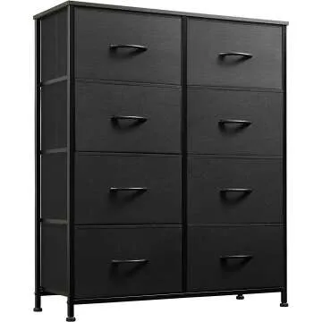 WLIVE Fabric Dresser with 8 Storage Drawers