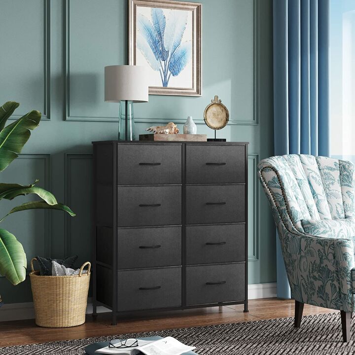 WLIVE Fabric Dresser with 8 Storage Drawers