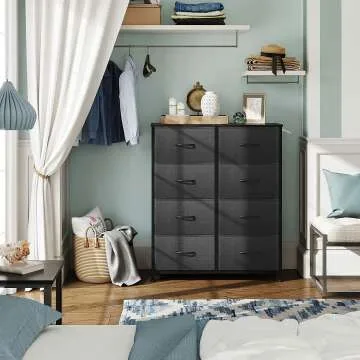 WLIVE Fabric Dresser with 8 Storage Drawers