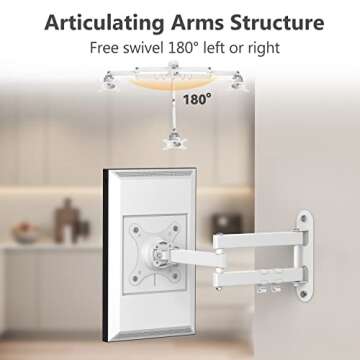 Laivli Wall Mount for Echo Show 15 (1st, 2nd Gen), and Monitors 13"-27", with 15 Inch Extension Arm, Full Motion Adjustable - Easy to Rotate, Swivel, Tilt and Fold, Echo Show 15 Wall Mounting Bracket