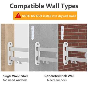 Laivli Wall Mount for Echo Show 15 (1st, 2nd Gen), and Monitors 13"-27", with 15 Inch Extension Arm, Full Motion Adjustable - Easy to Rotate, Swivel, Tilt and Fold, Echo Show 15 Wall Mounting Bracket