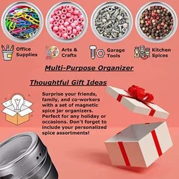 12-Piece Magnetic Spice Canister Set for Kitchen Organization