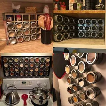 12-Piece Magnetic Spice Canister Set for Kitchen Organization
