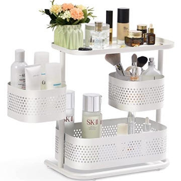 Transform Your Space with the KINGRACK 3 Tier Rotating Bathroom Counter Organizer