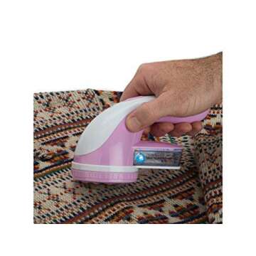 Lint Remover Fabric Shaver Clothes Sweater Piller Fuzz Ball Buster Kit Rechargeable Battery 6 Blade Fuzzball Depiller Removes Fluff Pill Renews Clothing and Furniture Plus 2 Lint Rollers and 1 Brush