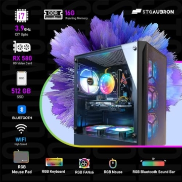 STGAubron Intel i7 Gaming PC with RGB Lights