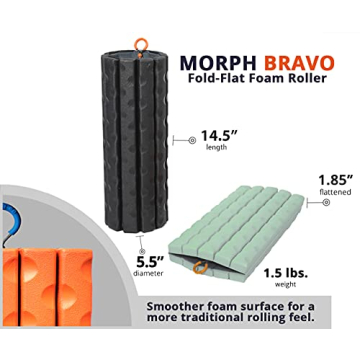 Brazyn Morph Portable Collapsible Foam Roller for Pain Relief