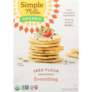 Simple Mills Crunchy Everything Seed Crackers - Healthy Snack