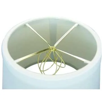 5x10x8 White Fabric Lampshade Empire with Edison Bulb Clip On Fitter - Perfect for small table lamps, desk lamps, and accent lights -Medium, White